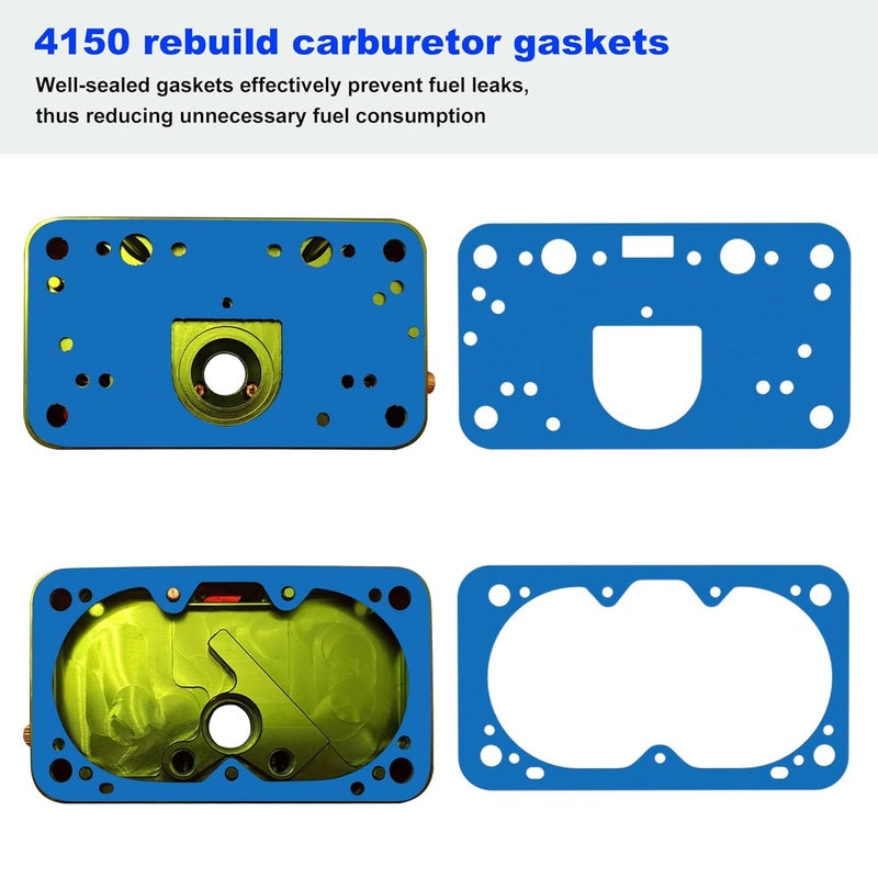 HomeInn 8-2000QFT Carburetor Rebuild Gasket Kit-Fuel Bowl Gasket Kit Replacement Fits for Holley, Street Avenger, QFT, Proform, FST, and HP Carburetor Jet Kit Series 8-2000 M2300 4150 - Image 5